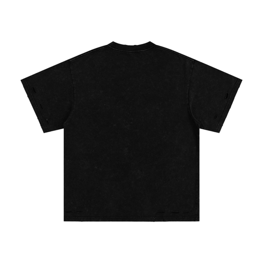 Heavyweight Snow Washed Hand-Frayed T-Shirt