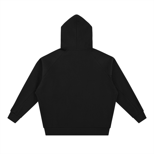 Dolman Sleeve Zip-Through Fleece Hoodie