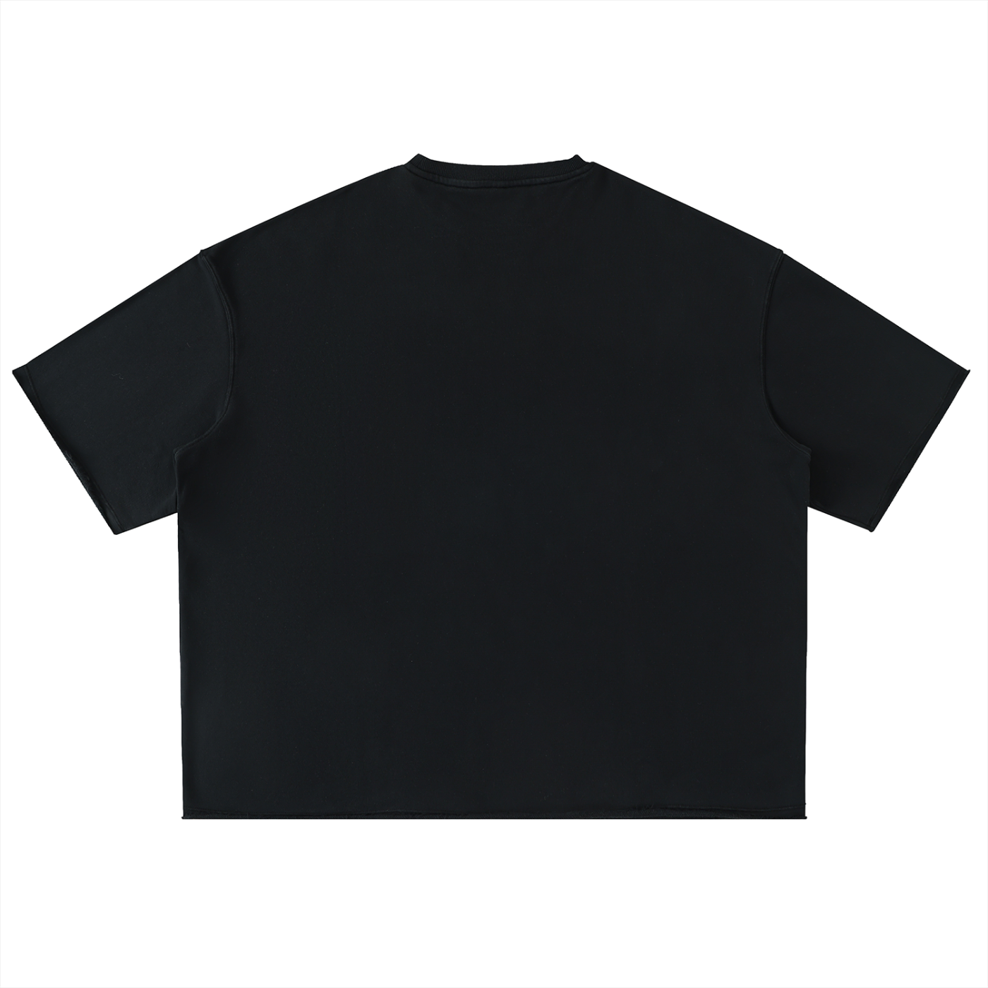 Washed Rolled Hem Half Sleeve T-Shirt