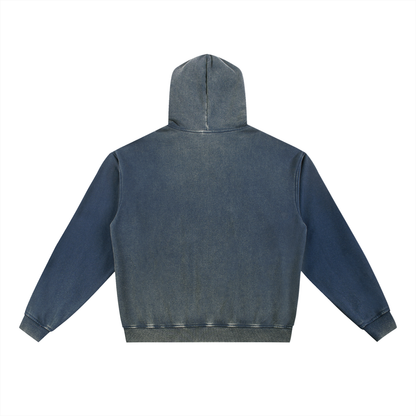 Vintage Washed Gradient Fleece Hoodie