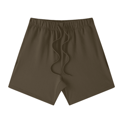 Unisex Earth Tone Loose Fit Cotton Shorts
