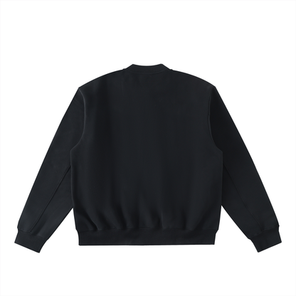 Essential Zip-Up Fleeced Varsity Jacket