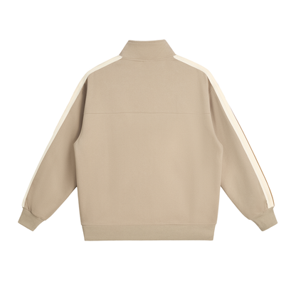 Contrast Side-Stripe Stand Collar  Jacket