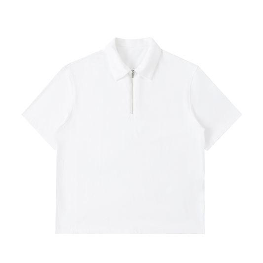 Half-Zip Cotton Polo Shirt
