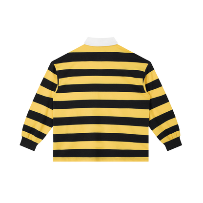 Color Block Stripe Polo Shirt