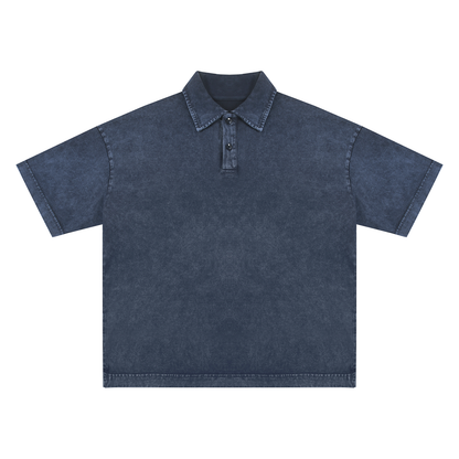 Heavyweight Snow-Washed Polo T-Shirt