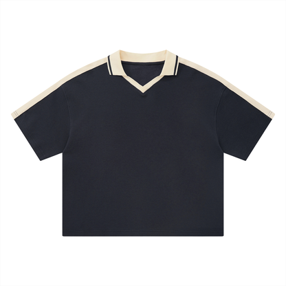 Unisex Color Block Polo Shirt