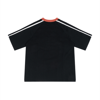 Unisex Color Block V-Neck T-Shirt