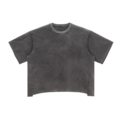 Raw Edge Snow Washed Boxy T-Shirt