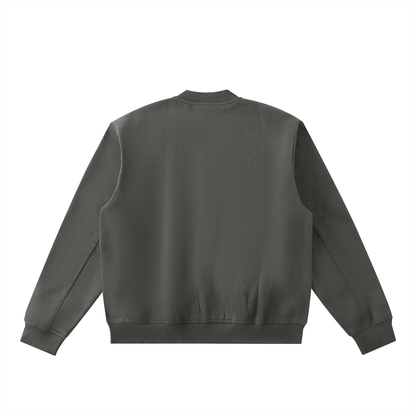 Essential Zip-Up Fleeced Varsity Jacket