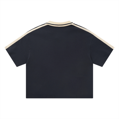 Unisex Color Block Polo Shirt