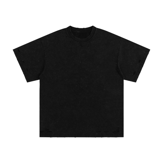 Heavyweight Snow Washed Hand-Frayed T-Shirt