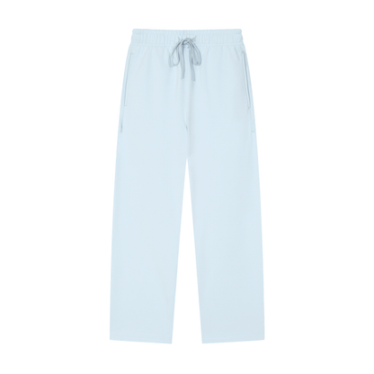 Solid Color Straight-Leg Sweatpants