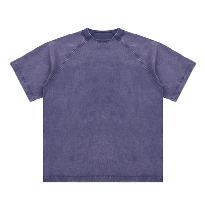 Vintage Washed Raglan Cotton T-Shirt