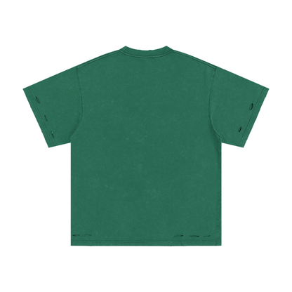 Heavyweight Snow Washed Hand-Frayed T-Shirt