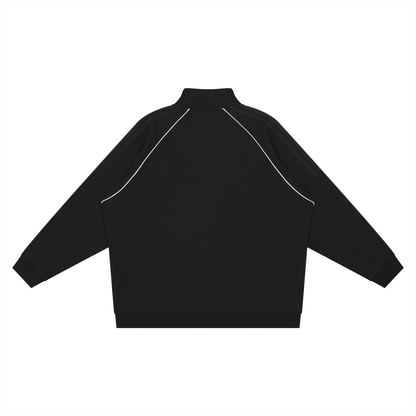Reflection Striped Raglan Sleeve  Jacket