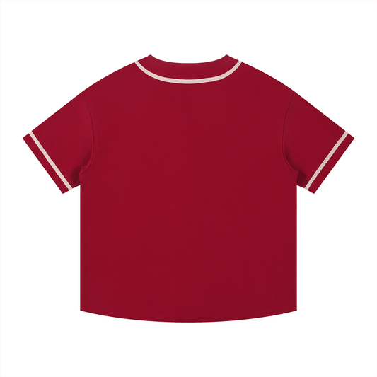 Contrast Piped Button-Up Jersey