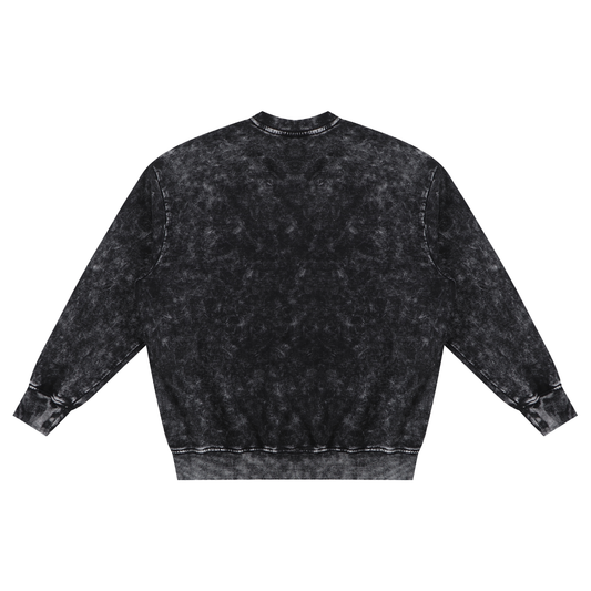 Snow Washed Hand-Frayed Sweatshirt