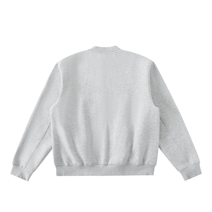 Essential Zip-Up Fleeced Varsity Jacket