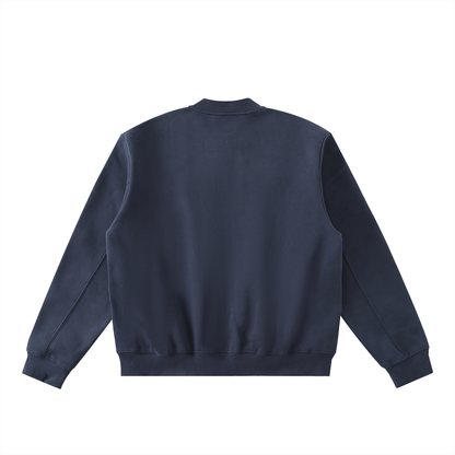 Essential Zip-Up Fleeced Varsity Jacket