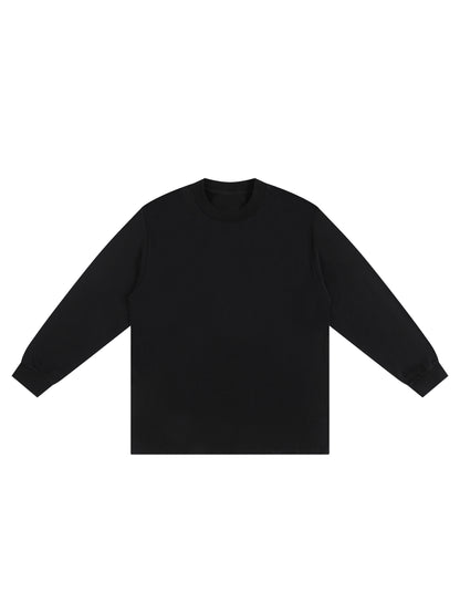 Crew Neck Drop Shoulder Long Sleeve Shirt