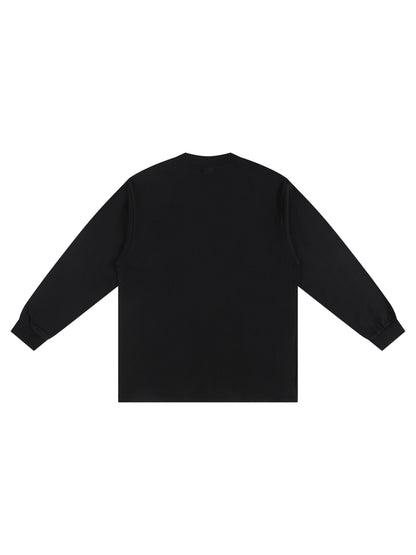 Crew Neck Drop Shoulder Long Sleeve Shirt