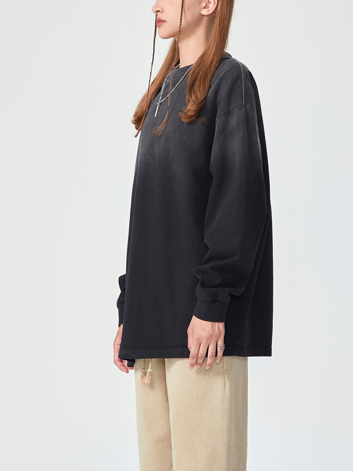 Gradient Washed Long Sleeve T-Shirt