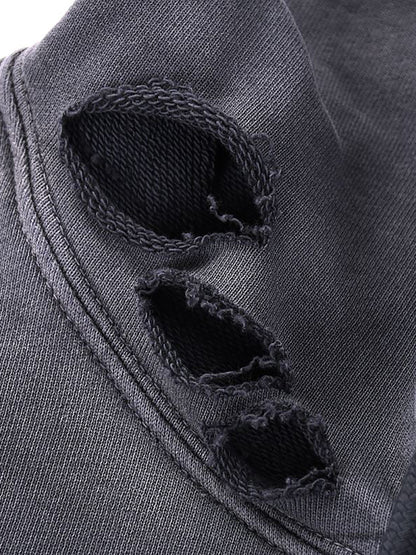 Distressed Vintage Wash Hoodie