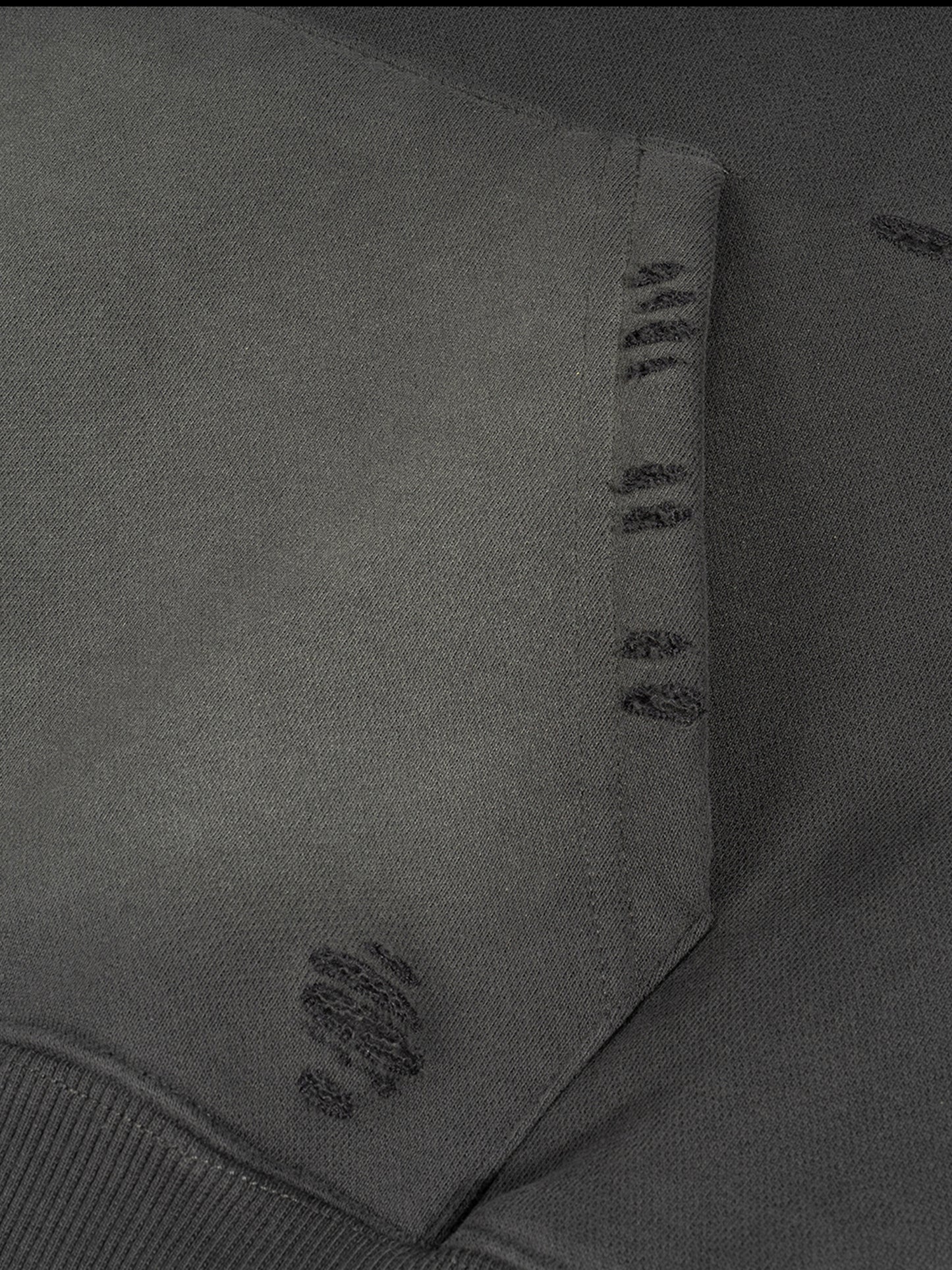 Frayed Sunfade Boxy Fleece Hoodie