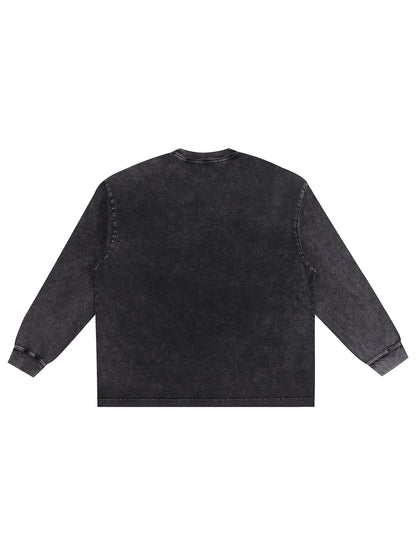 Snow Washed Frayed Edge T-Shirt