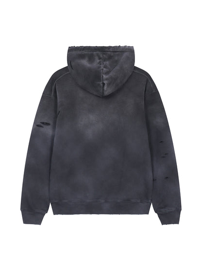 Distressed Vintage Wash Hoodie
