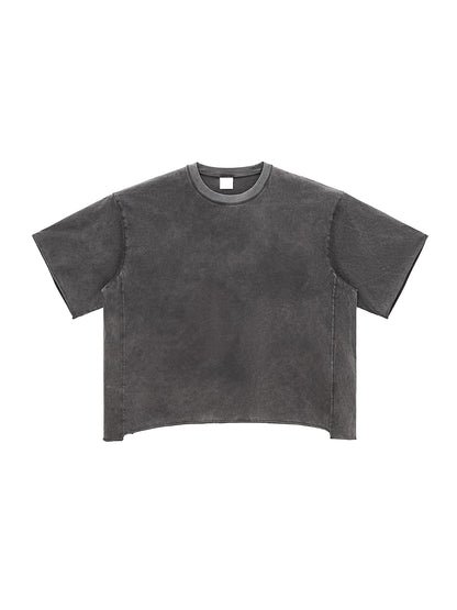 Raw Edge Snow Washed Boxy T-Shirt