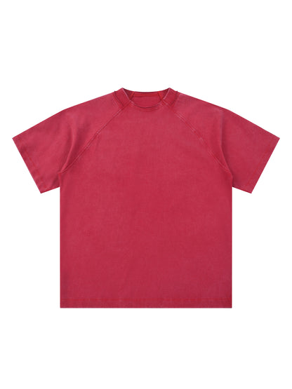 Vintage Washed Raglan Cotton T-Shirt