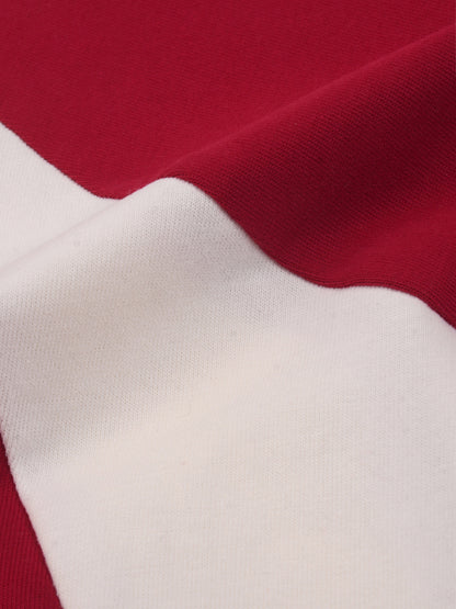Contrast Panel Cotton T-Shirt