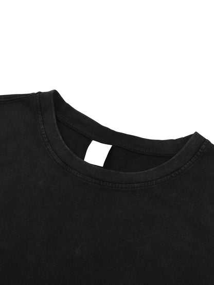 Snow Washed Raw-Hem Tank Top