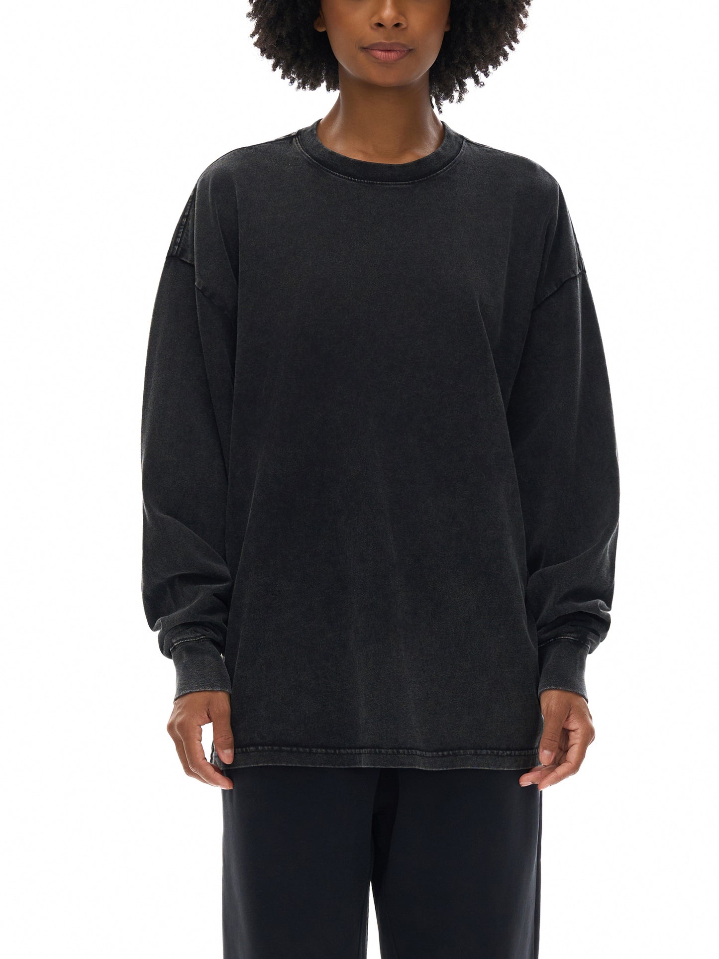 Acid Wash Oversize Long Sleeve T-Shirt