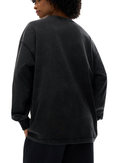 Acid Wash Oversize Long Sleeve T-Shirt