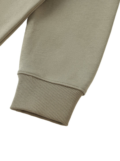 Drop-Shoulder Zip Up Hoodie