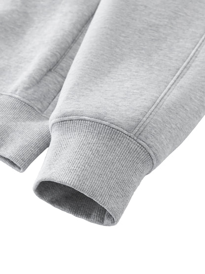Essential Zip-Up Fleeced Varsity Jacket