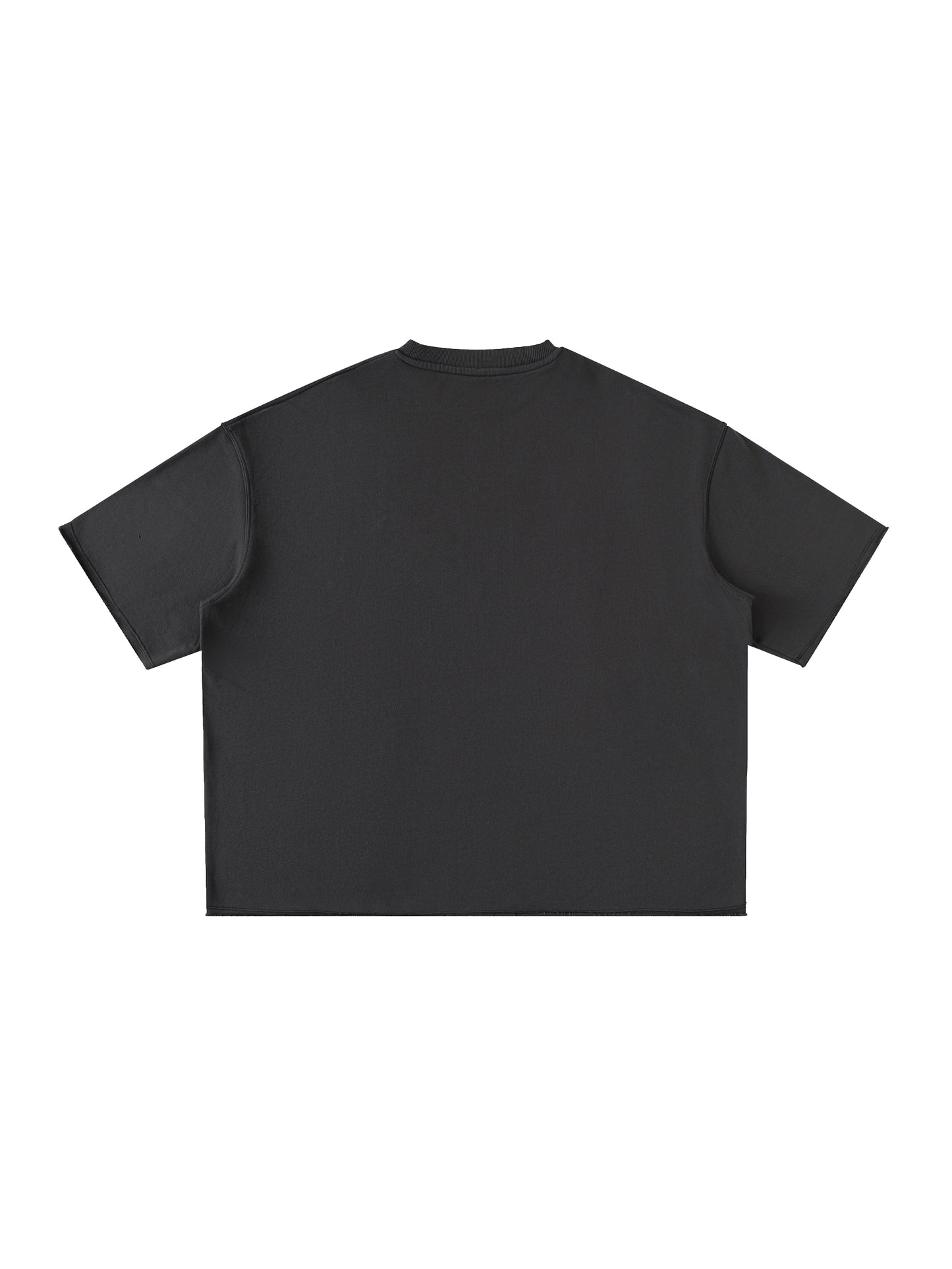 Washed Rolled Hem Half Sleeve T-Shirt