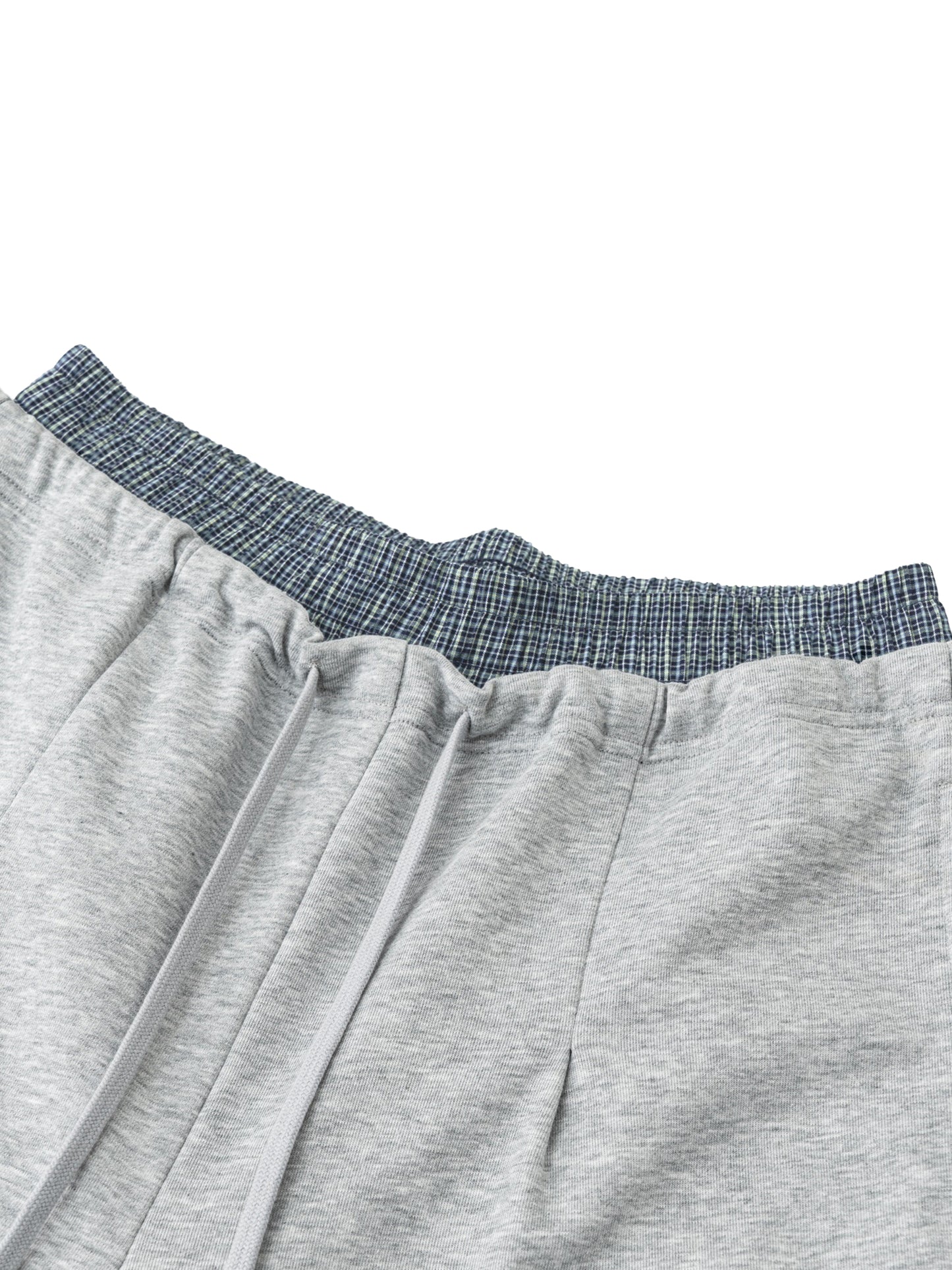 Plaid Contrast Waist Pants