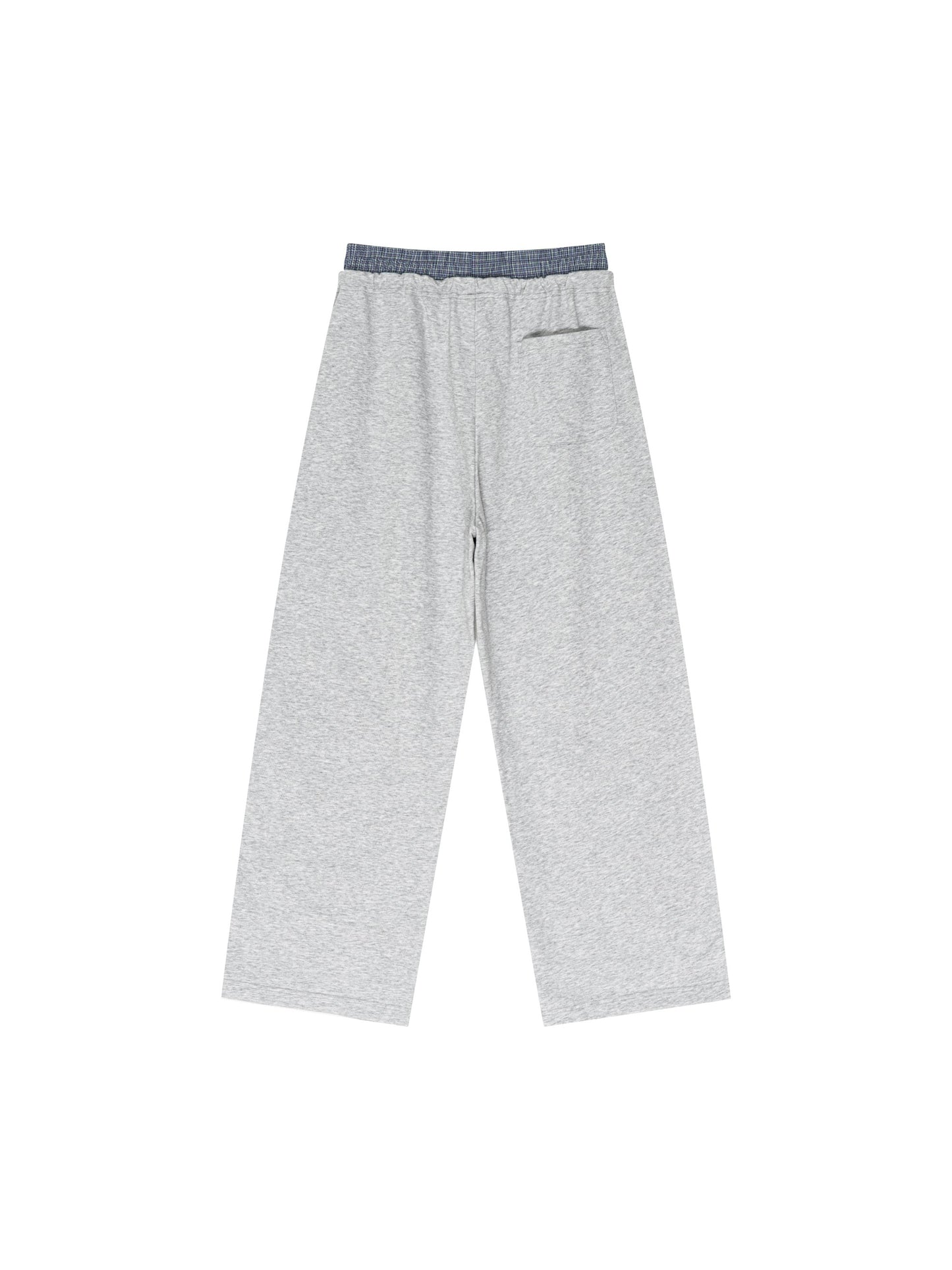 Plaid Contrast Waist Pants