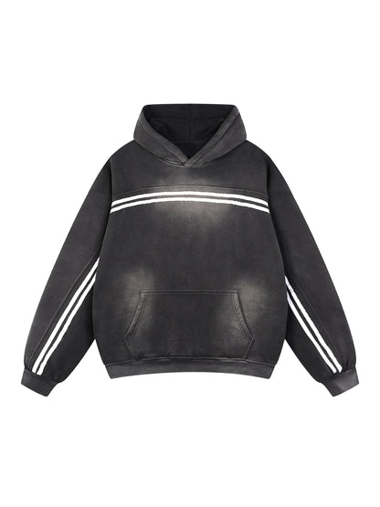 Sun Fade Contrast Tape Fleece Hoodie