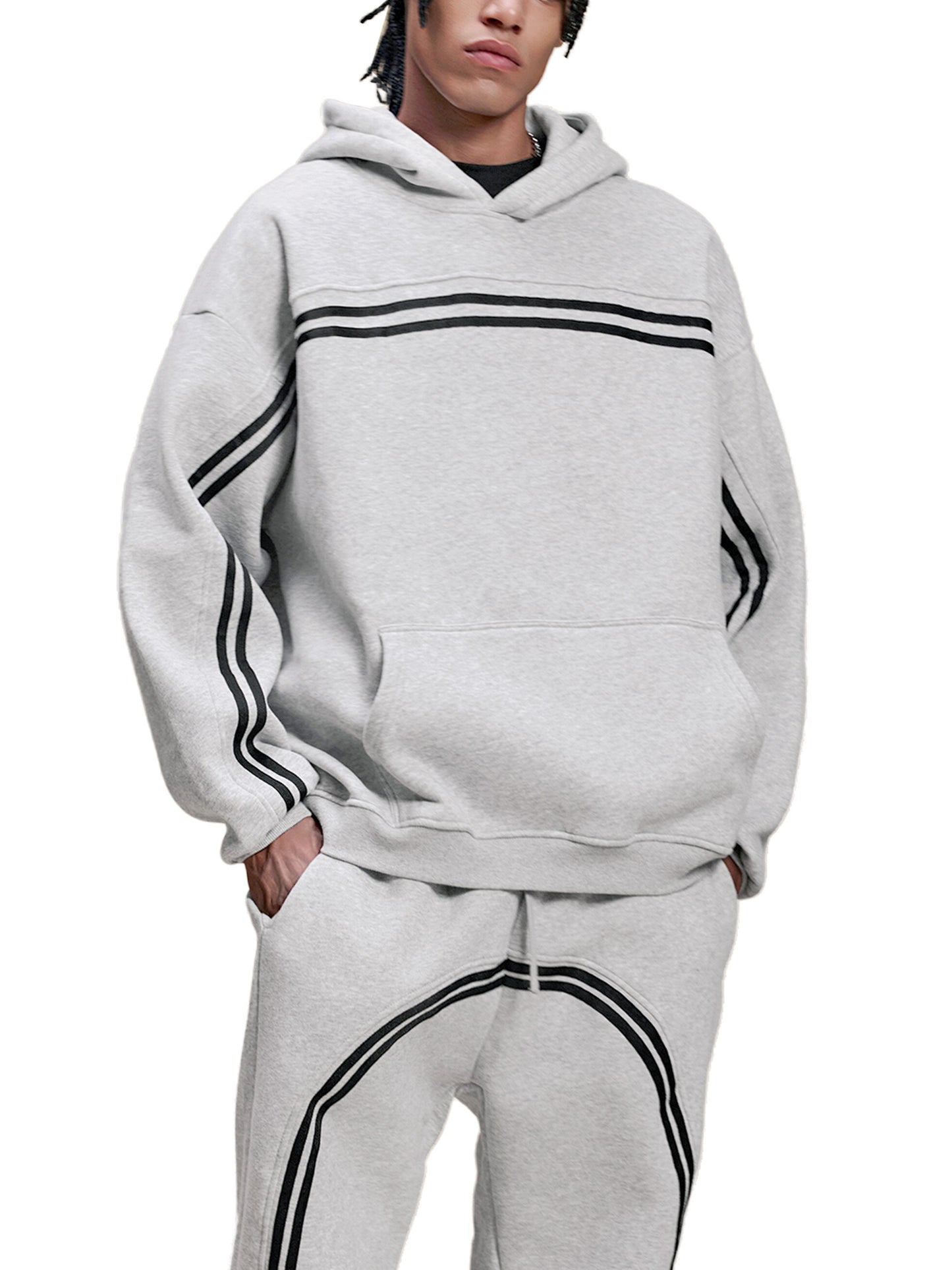 Sun Fade Contrast Tape Fleece Hoodie
