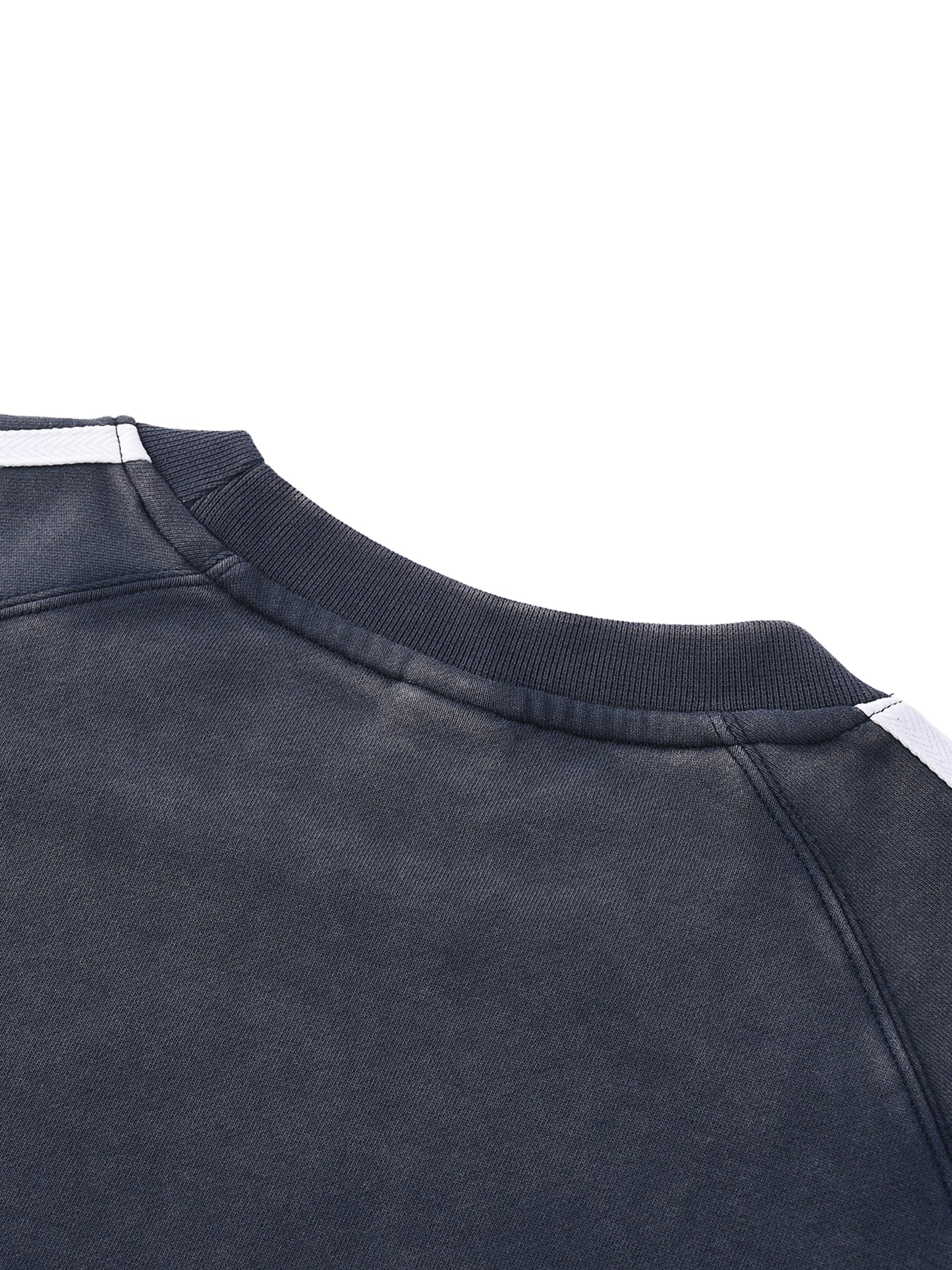 Snow Washed Contrast Tape Sweatshirt