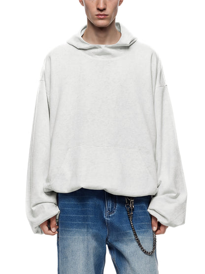 Boxy Gather-Hem Hoodie