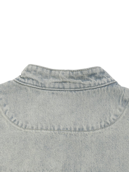 Vintage Wash Zip Denim Jacket