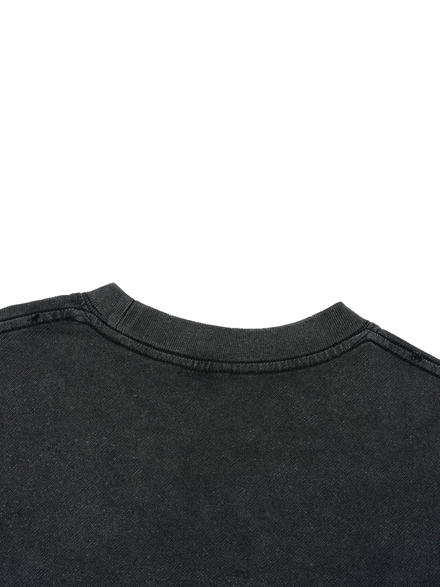 Vintage Wash Boxy Distressed Hem T-Shirt