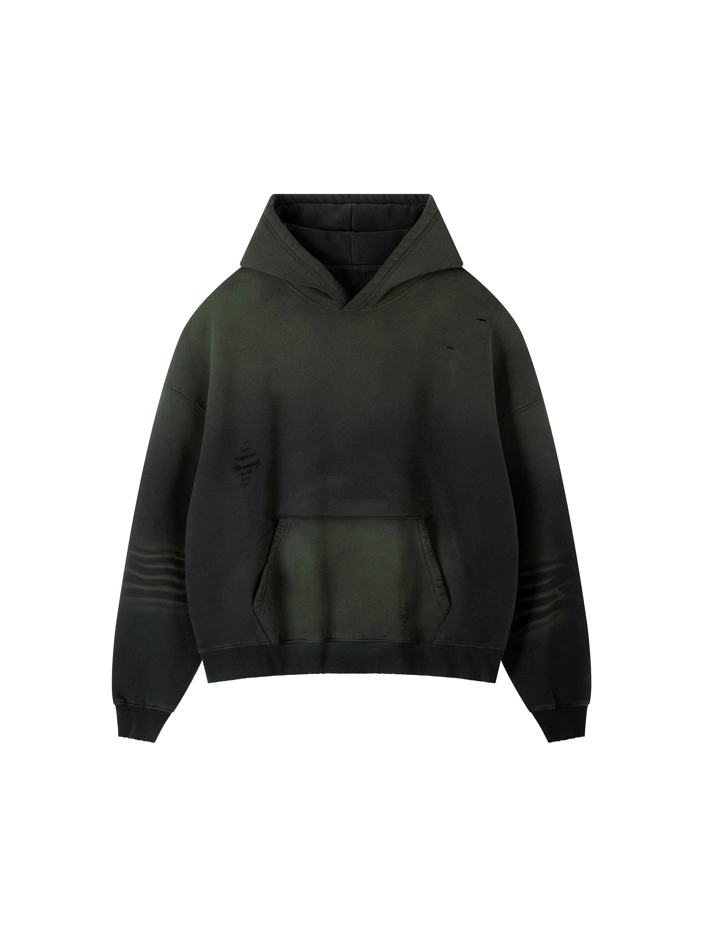 Frayed Sunfade Boxy Fleece Hoodie