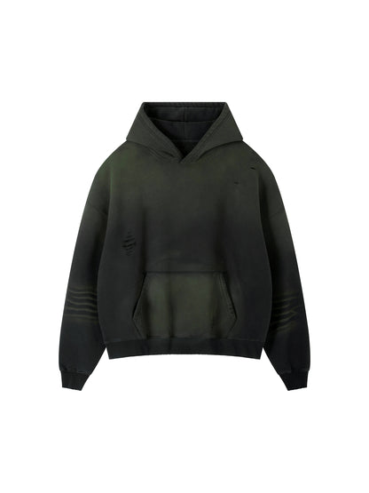 Frayed Sunfade Boxy Fleece Hoodie